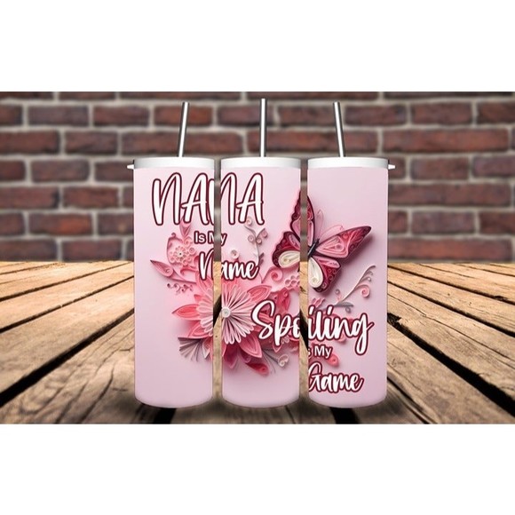 NANA Custom Tumbler, NANA Is My Name Spoiling Is My Game Tumbler Gift - Picture 1 of 2